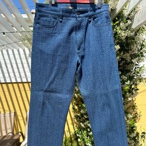 Fendi Laser Wash Straight Leg Denim Jeans